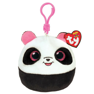 Мягкая игрушка-брелок Beanie Babies Squish-A-Boos mini Панда Bamboo 10 см Ty Inc 39571